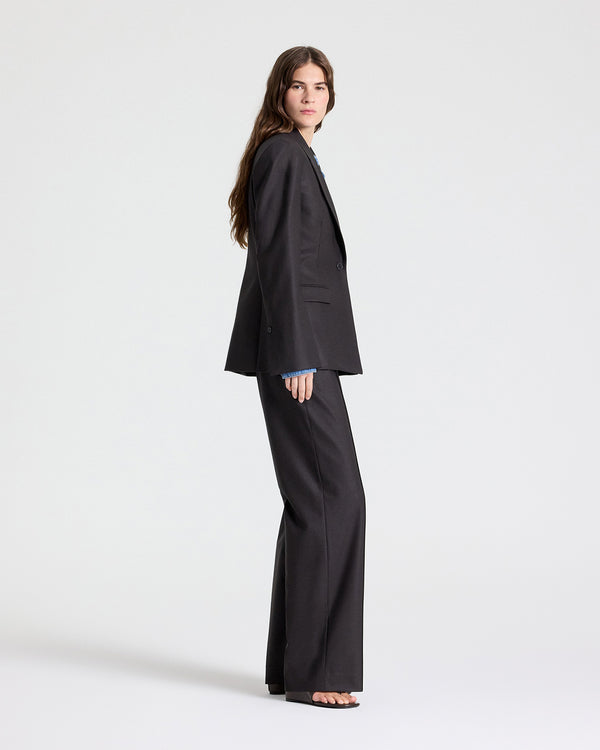 TWP Chocolate Jasper Blazer in Shiny Superstretch Wool view 5