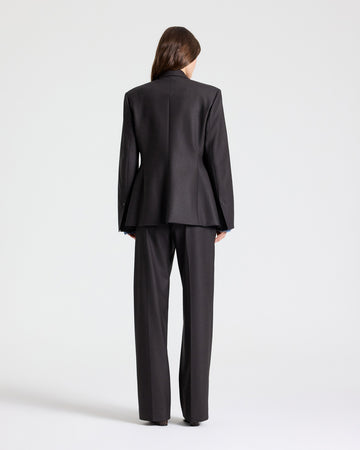 TWP Chocolate Jasper Blazer in Shiny Superstretch Wool view 6