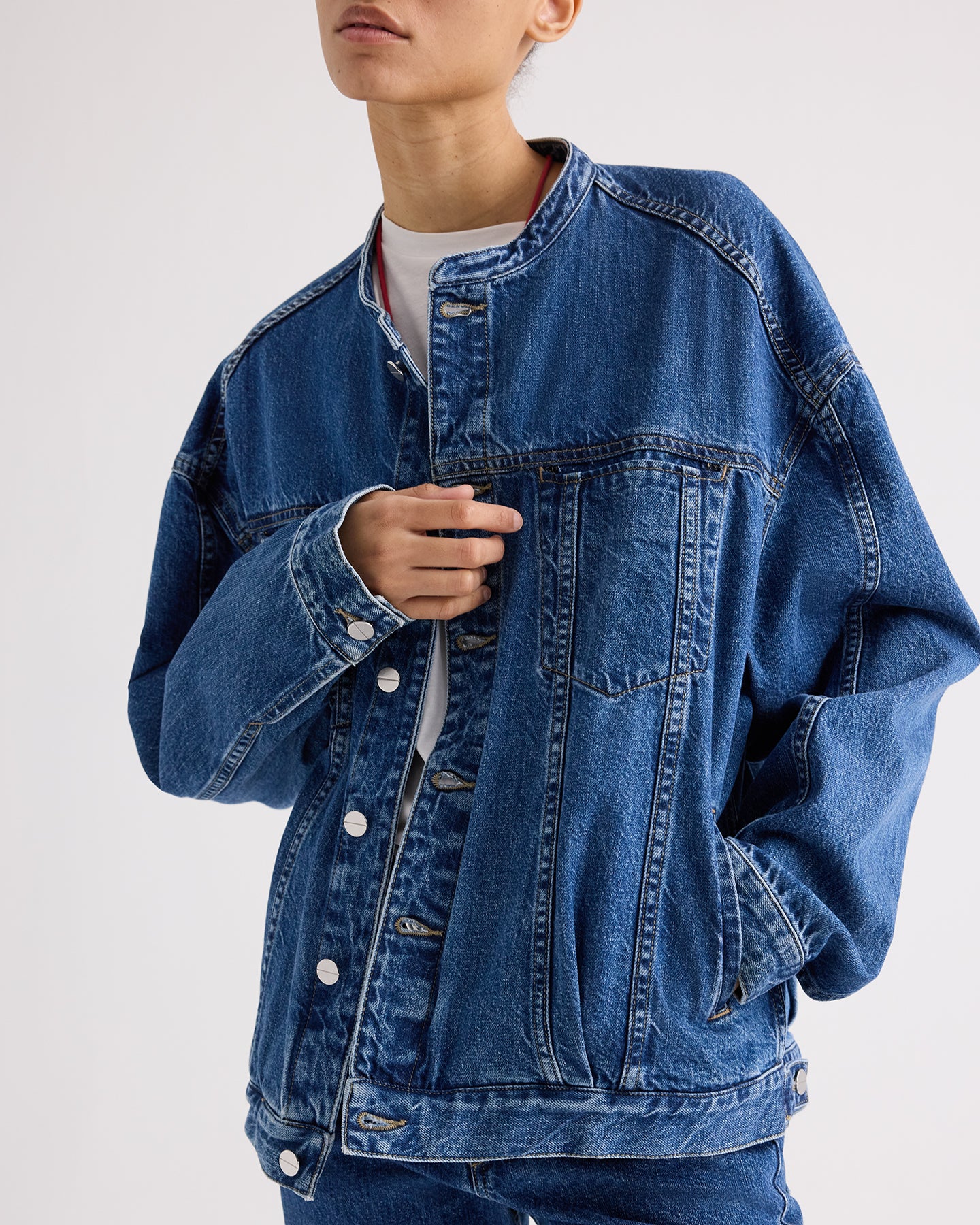 TWP Paris Dawson Jacket in Heavy Denim view 3