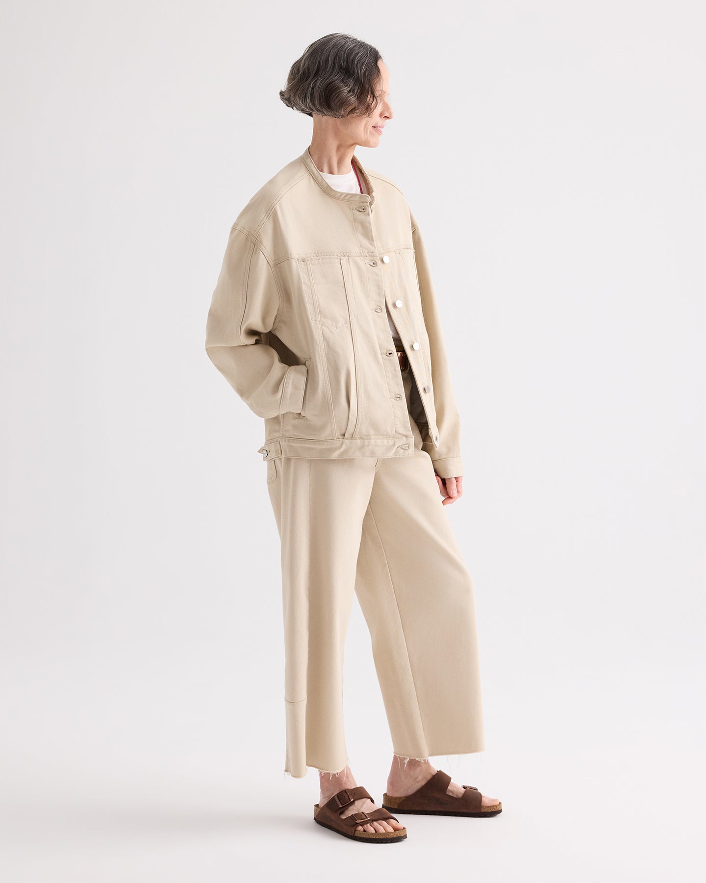 TWP Sandshell Dawson Jacket in Sandshell Denim view 4