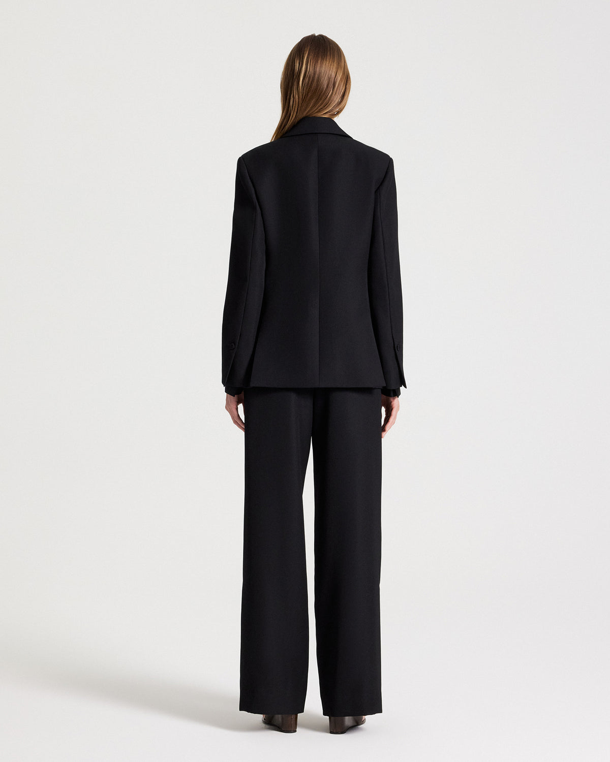 TWP Black The Walker Blazer in Compact Tux Wool view 6