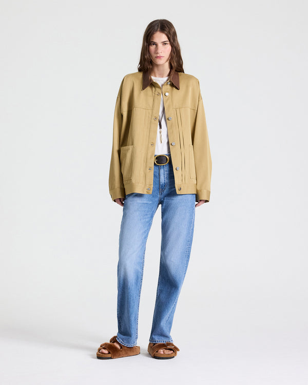 TWP Khaki / bison BARN JACKET COMBO - KHAKI / BISON view 5