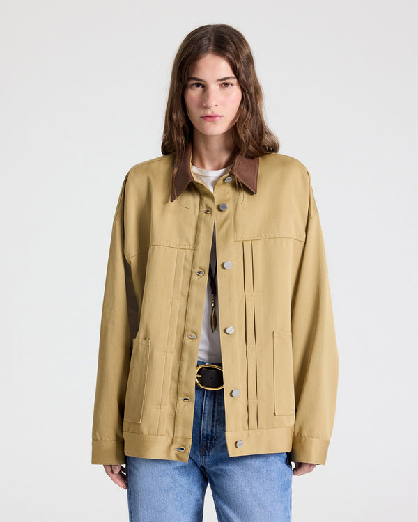 TWP Khaki / bison BARN JACKET COMBO - KHAKI / BISON view 1