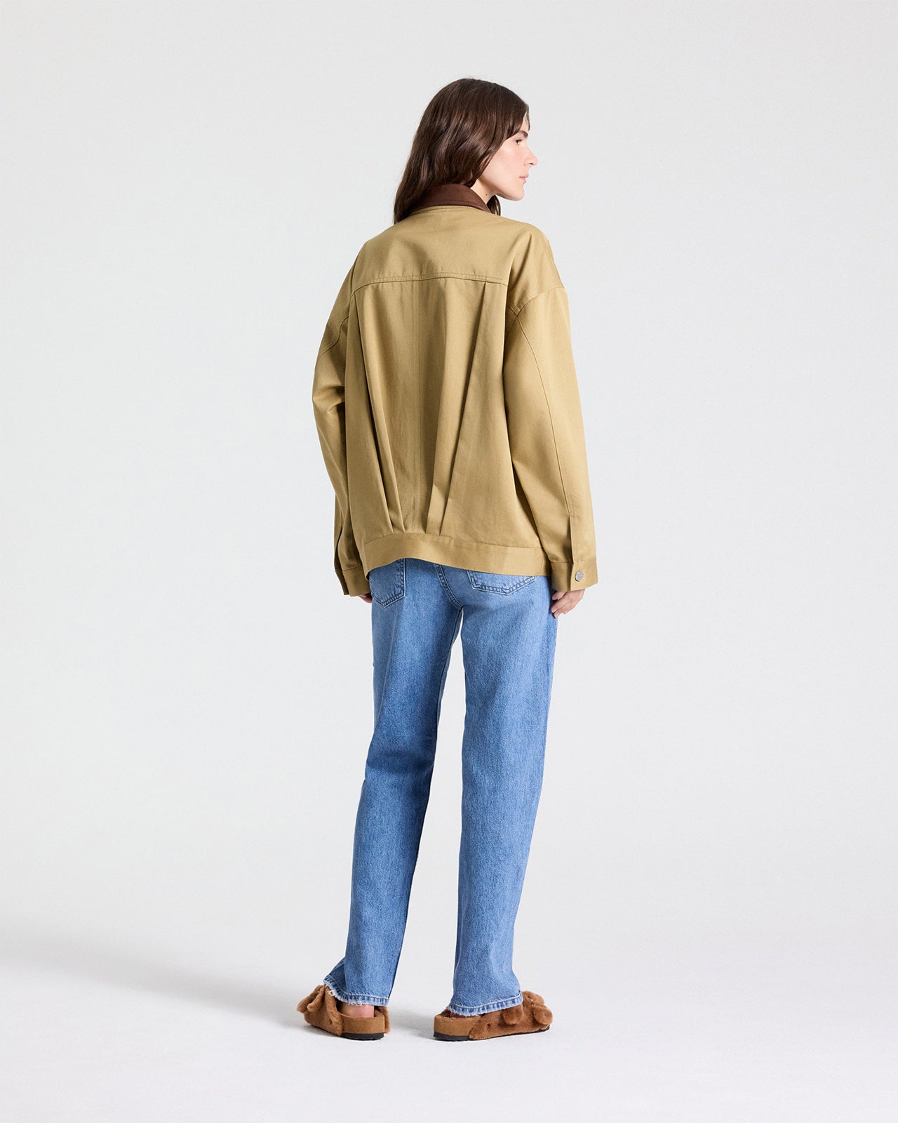 TWP Khaki / bison BARN JACKET COMBO - KHAKI / BISON view 4