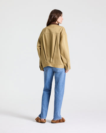 TWP Khaki / bison Barn Jacket Combo in Water Repellent Cotton view 4