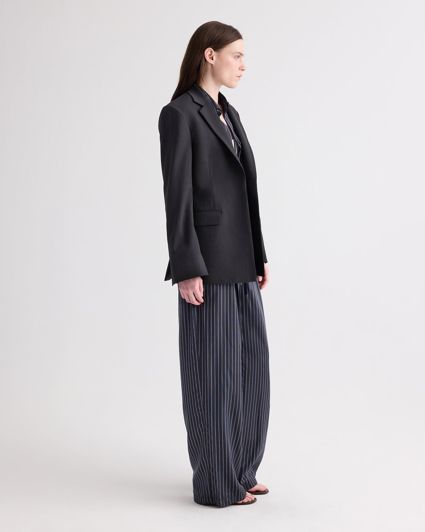 TWP Smoke Notched Sloped Blazer in Italian Wool Twill view 4
