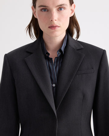 TWP Smoke Notched Sloped Blazer in Italian Wool Twill view 2