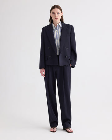 TWP Midnight Cropped Harper Blazer in Italian Wool Twill view 3
