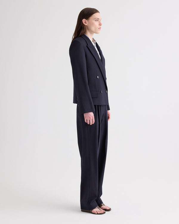 TWP Midnight Cropped Harper Blazer in Italian Wool Twill view 4