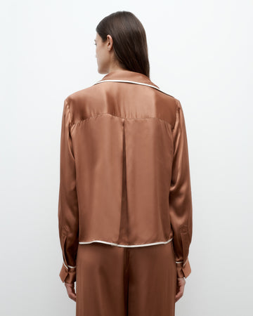 TWP Argan oil Sleepover Top in Shiny Satin view 5