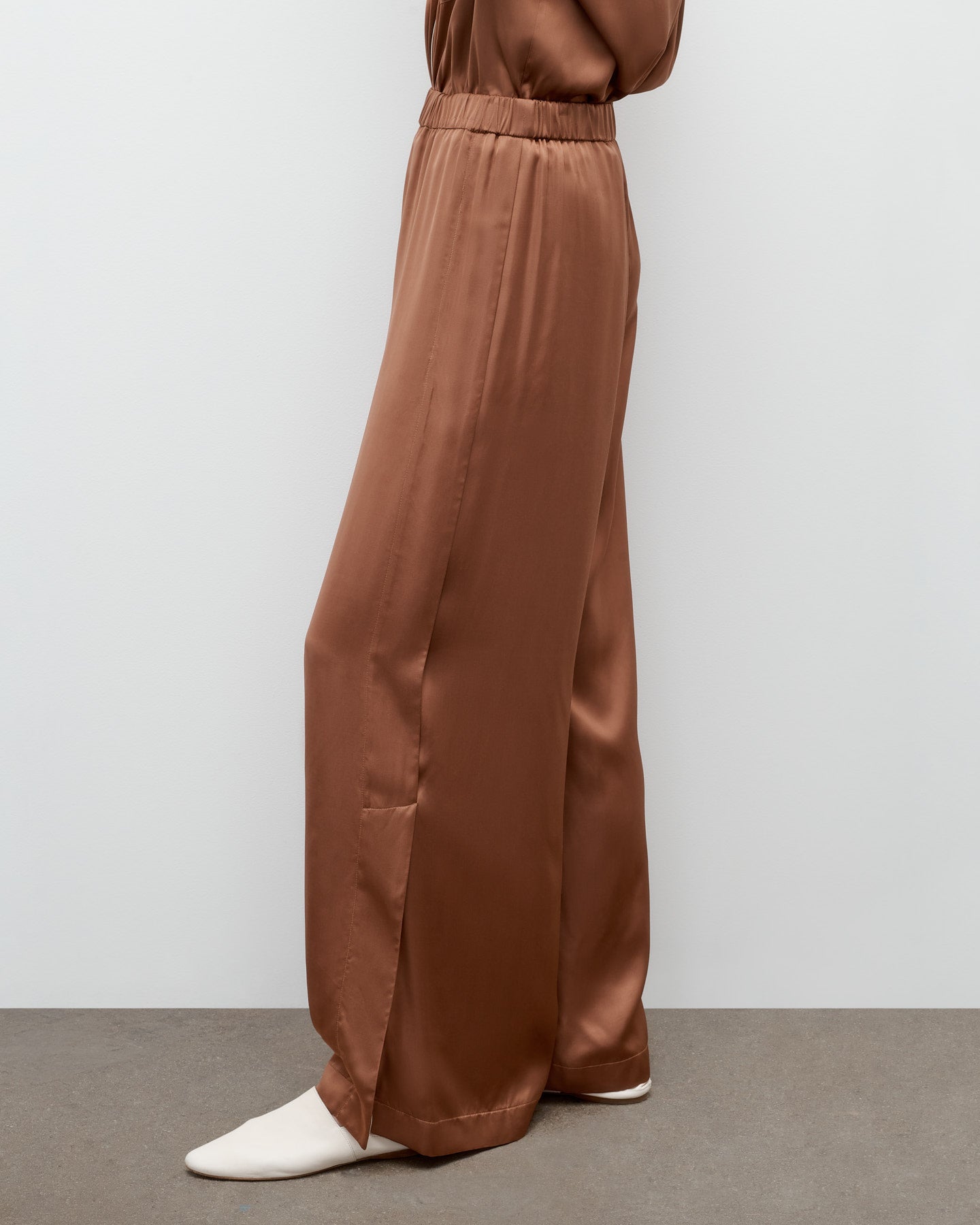 TWP Argan oil Eve PJ Pant in Shiny Satin view 1