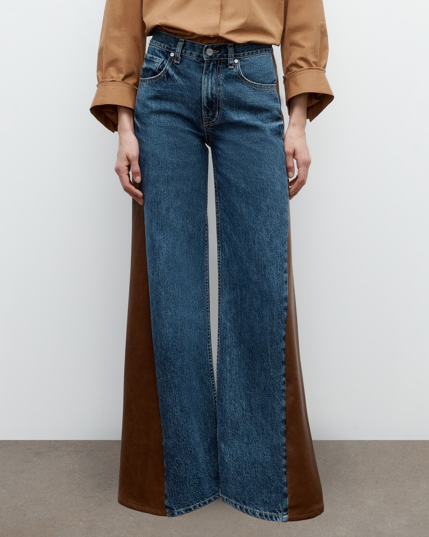 【TWN】25SS★ Dation Wide Denim Pants TWP Tiny Dancer Wide-Leg Denim Jeans | Neiman Marcus