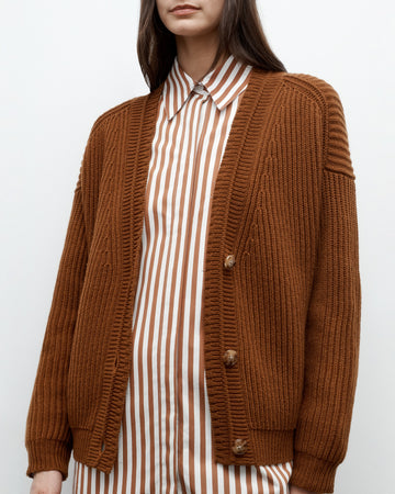 TWP Nut brittle Cardi in Italian Cashmere view 3