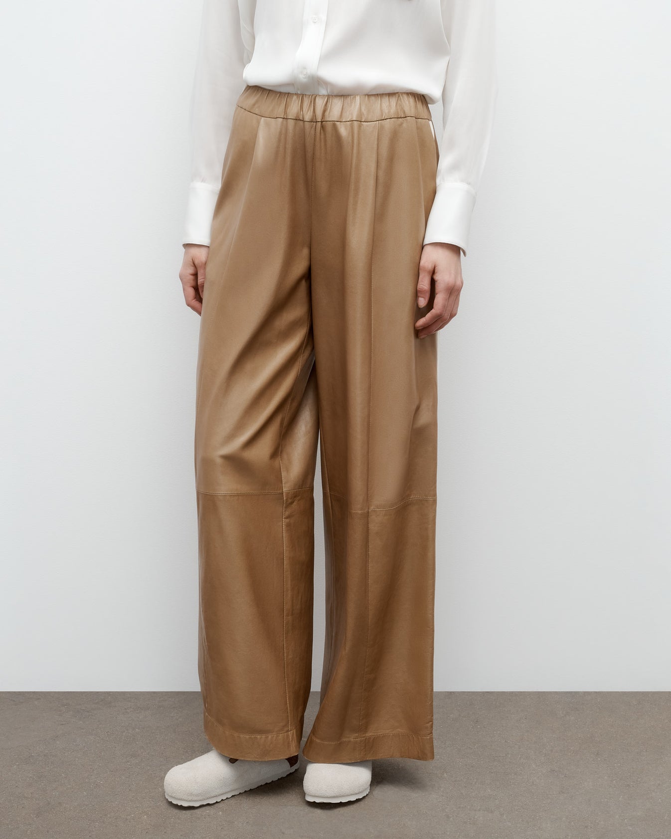 TWP Kelp / bone Eva Pant with Tux in Paper Leather view 2