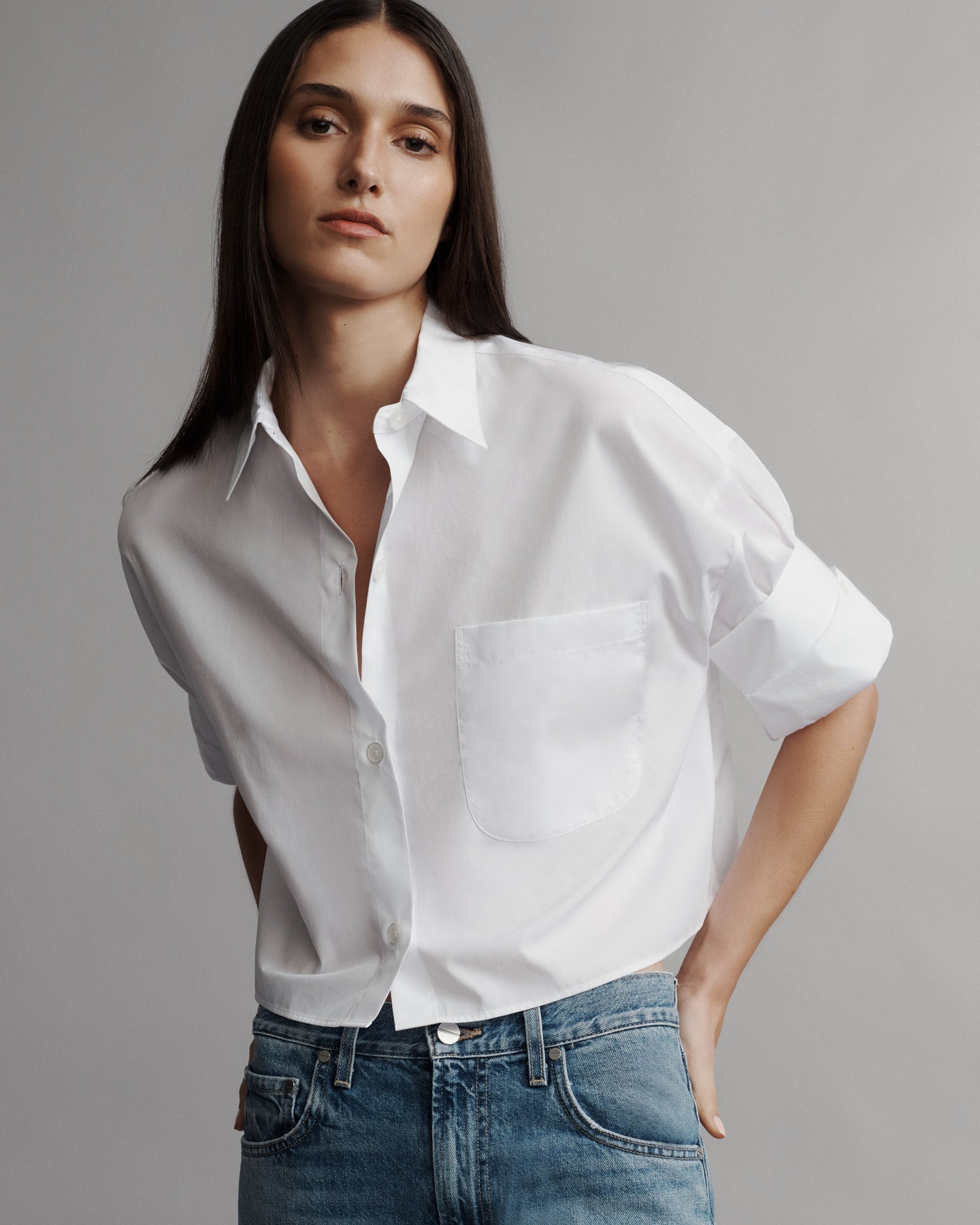 Next Ex Crop Shirt Midnight/White main image 0