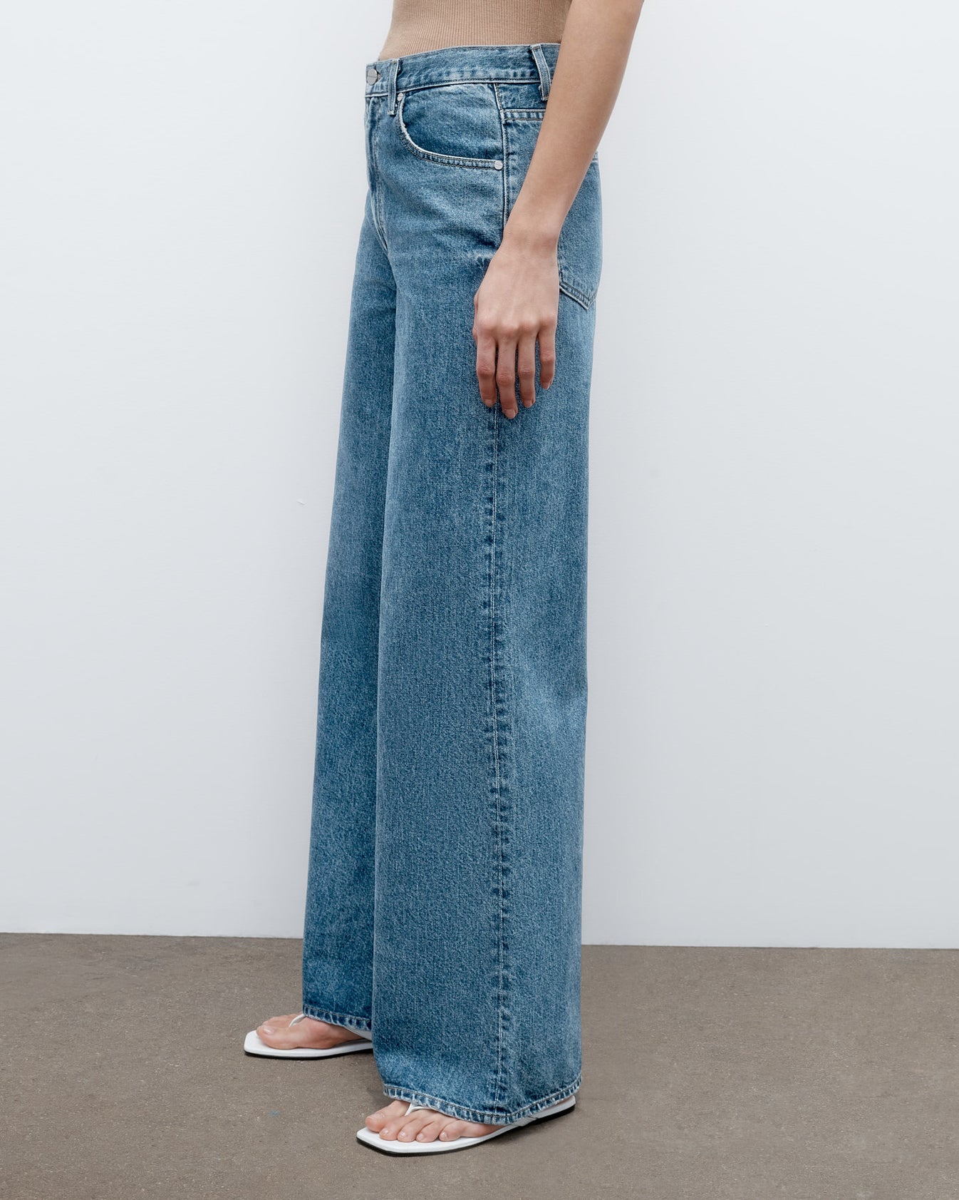 TWP Vintage wash Tall Tiny Dancer Jean in Denim view 2