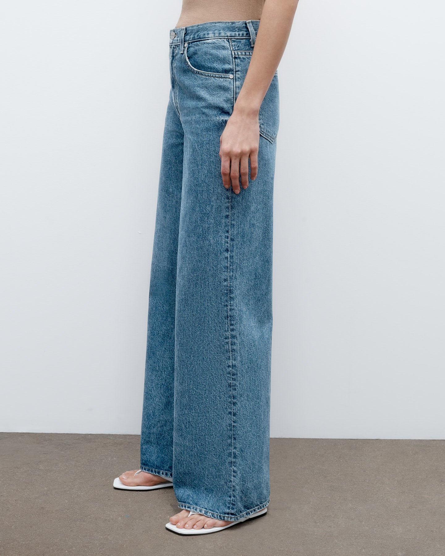 TWP Vintage wash Tall Tiny Dancer Jean in Denim view 2
