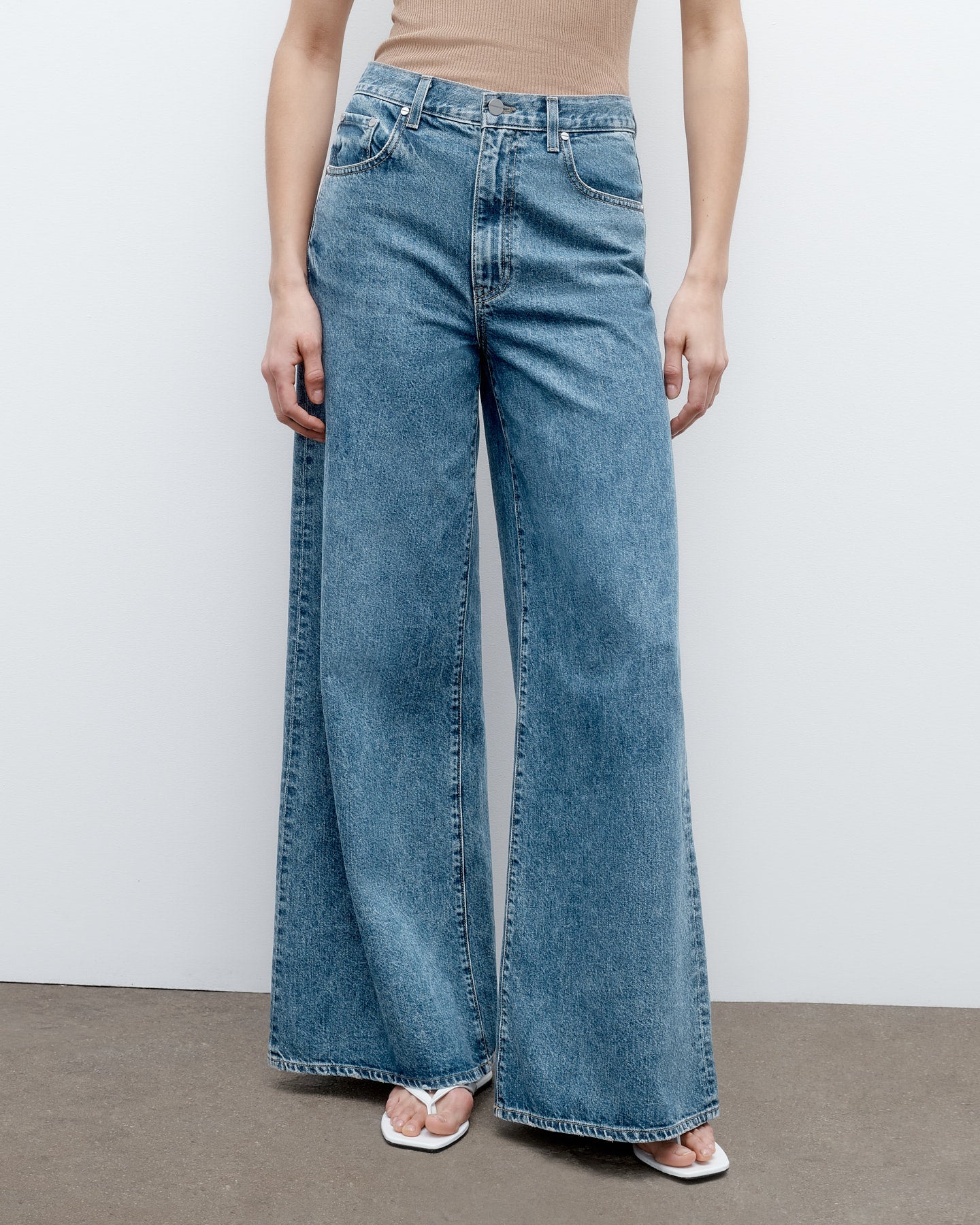 TWP Vintage wash Tall Tiny Dancer Jean in Denim view 1