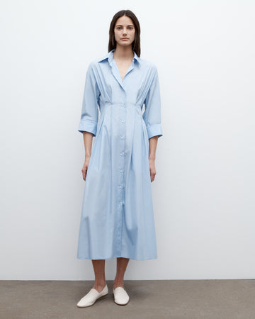 TWP Oxford blue M Dress in Superfine Cotton view 1