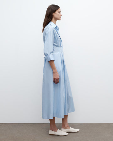 TWP Oxford blue M Dress in Superfine Cotton view 4