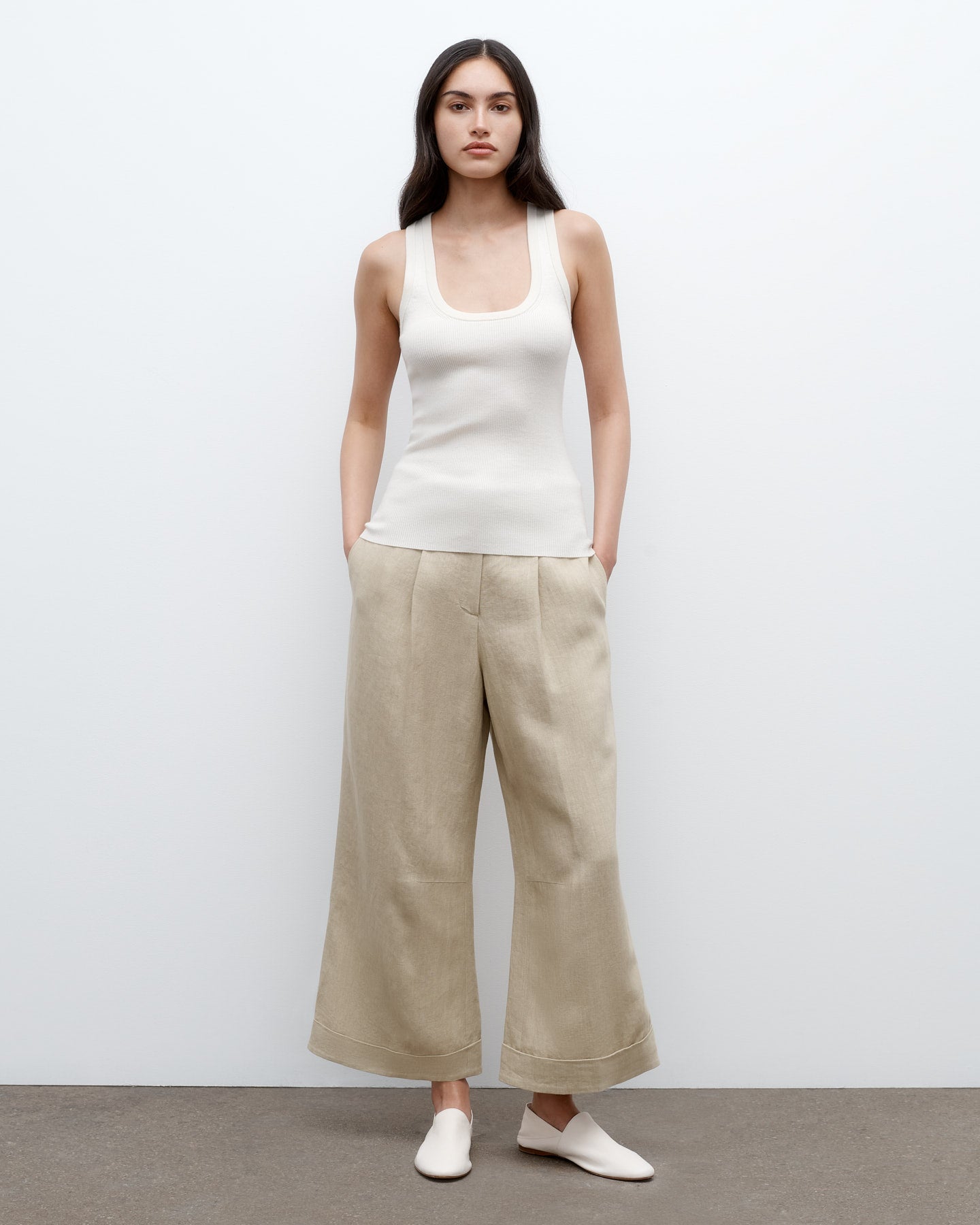 TWP Ivory Perfect Tank in Cashmere view 3