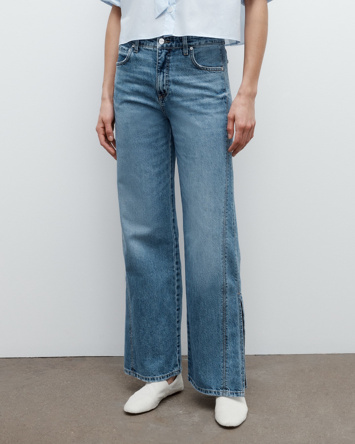 TWP Vintage wash Tangled Up In Blue Jean in Vintage Wash Denim view 4