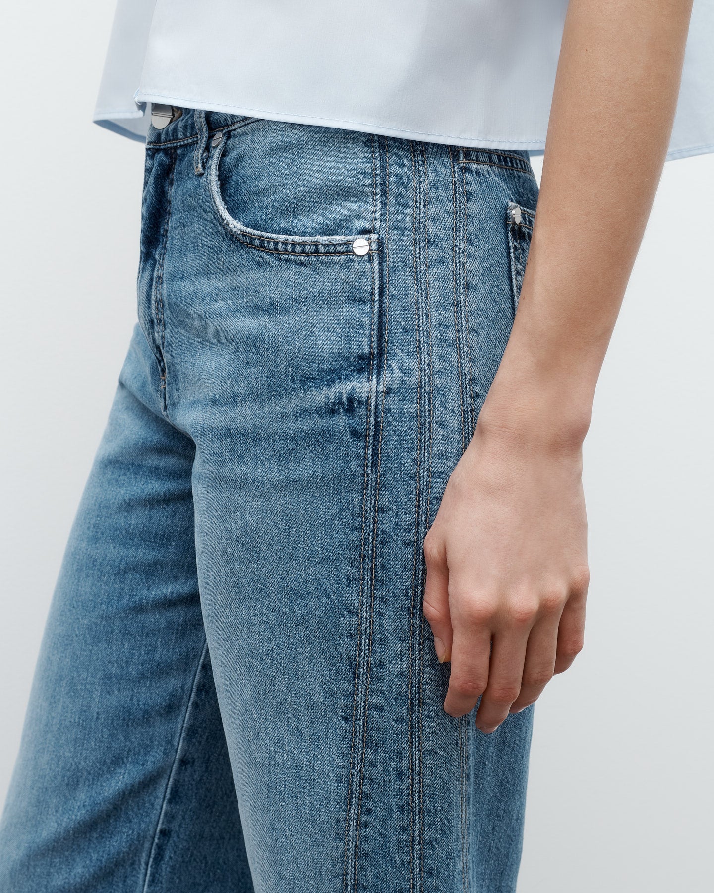 TWP Vintage wash Tangled Up In Blue Jean in Vintage Wash Denim view 2