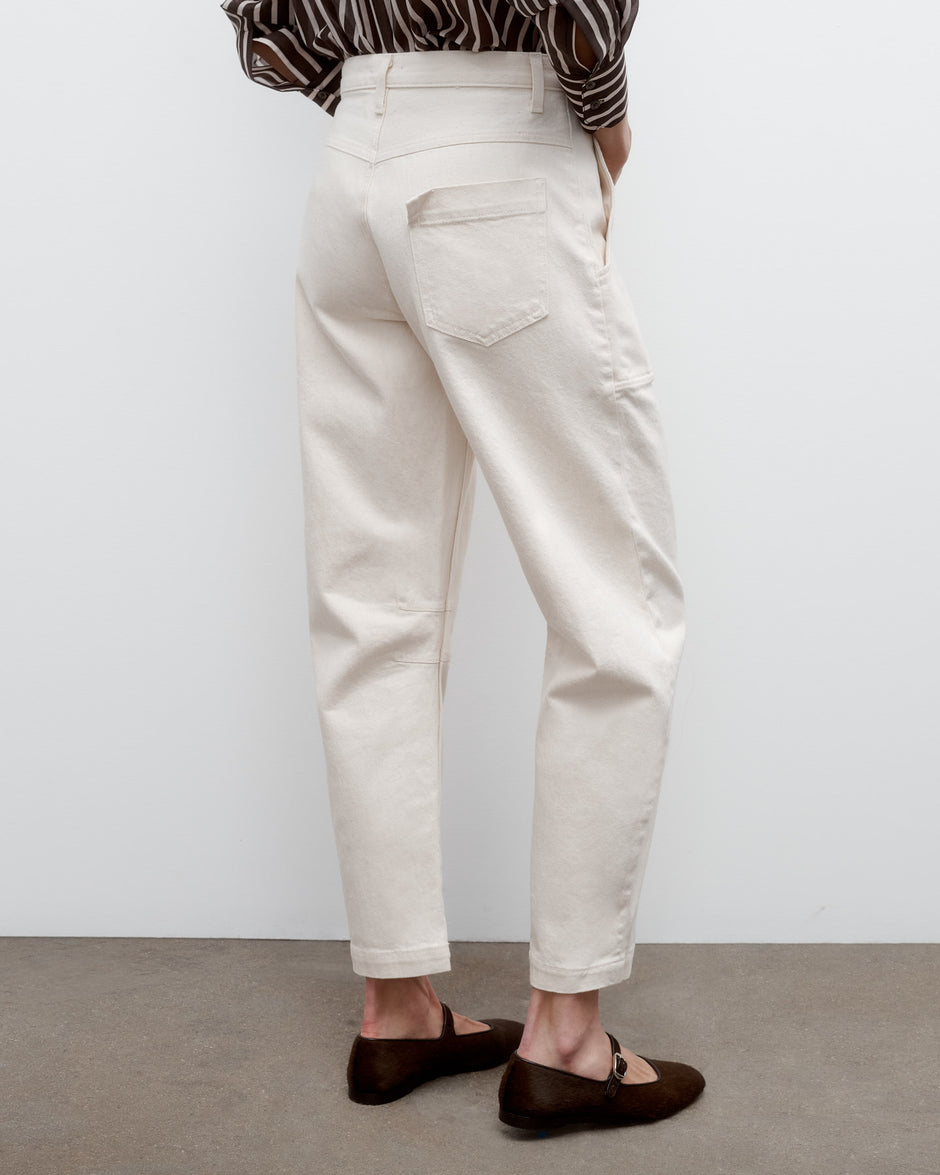 TWP Natural Jetties Beach Pant in Natural Denim view 5