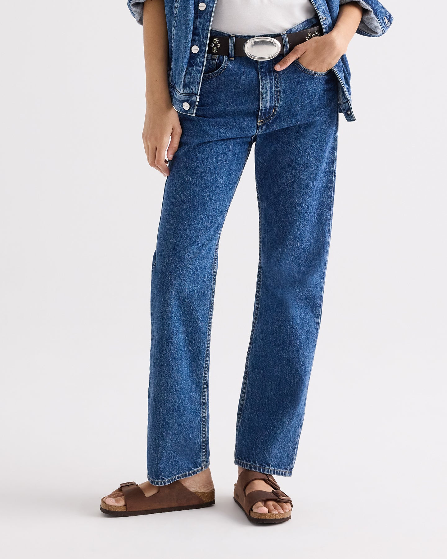 TWP Paris Kent St Jean in Heavy Denim view 2