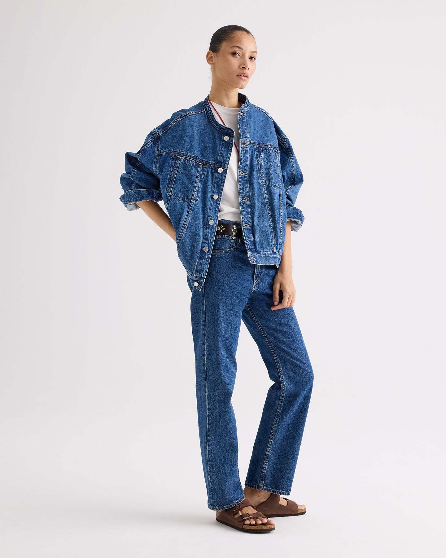 Women's Dark Stone Straight Jean | TWP Clothing
