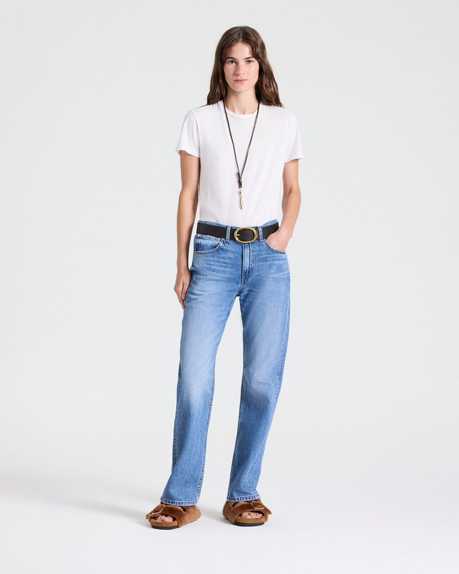 TWP Vintage wash Kent St Jean in Heavy Denim view 4