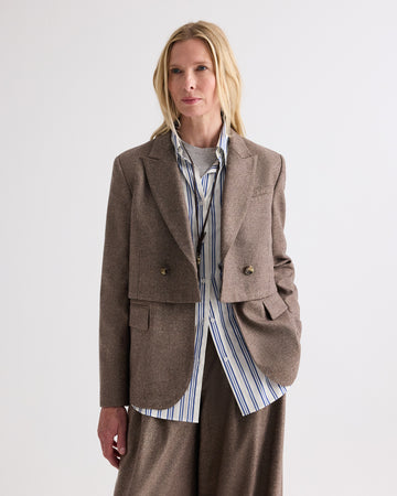 TWP Pinecone melange Two Faced Blazer in Fancy Wool Flannel view 1
