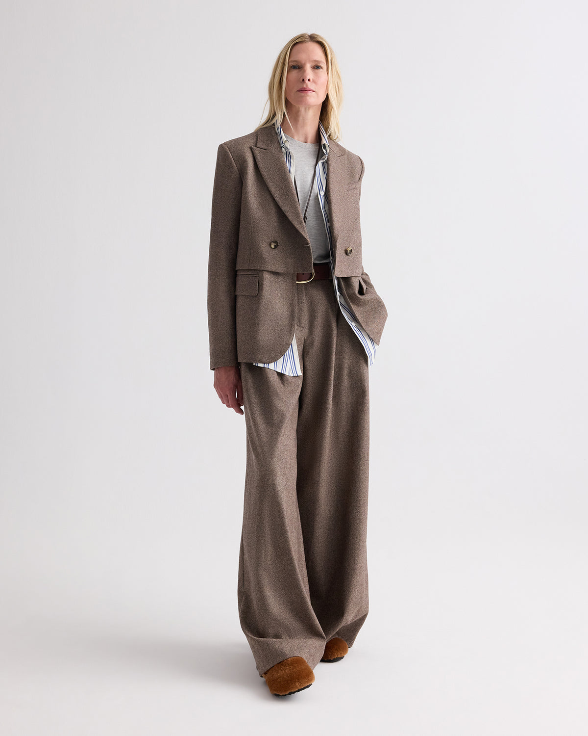 TWP Pinecone melange Two Faced Blazer in Fancy Wool Flannel view 2