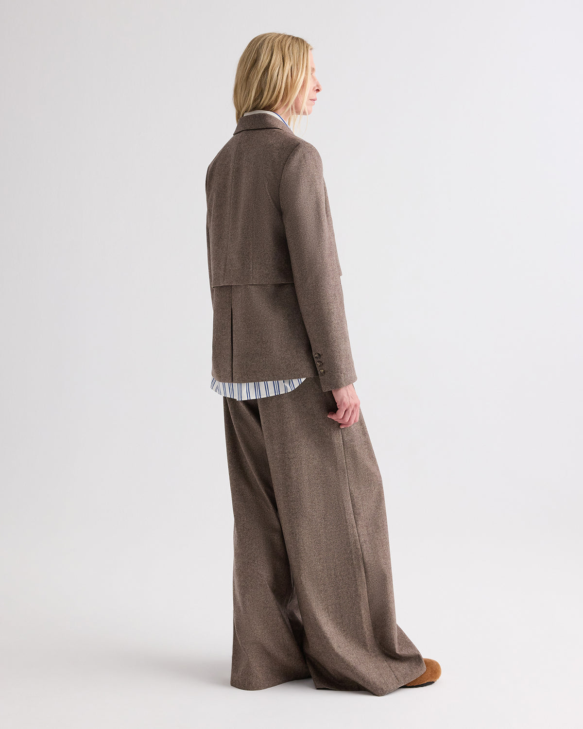 TWP Pinecone melange Two Faced Blazer in Fancy Wool Flannel view 4