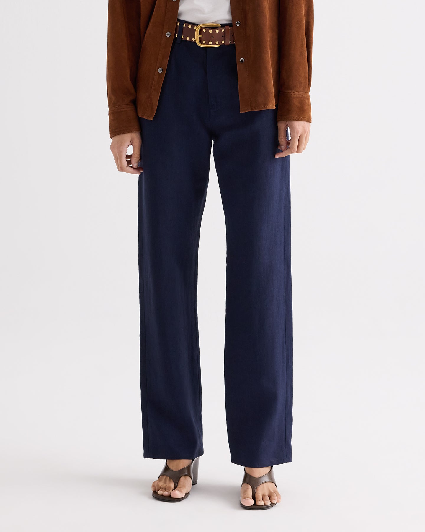 TWP Night sky Kent St Pant in Washed Linen view 2