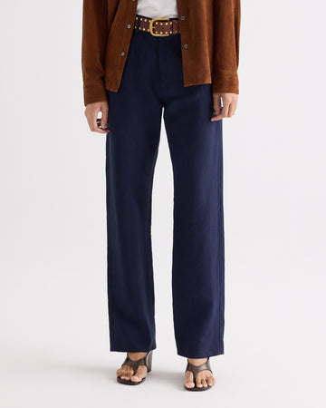 TWP Night sky Kent St Pant in Washed Linen view 2