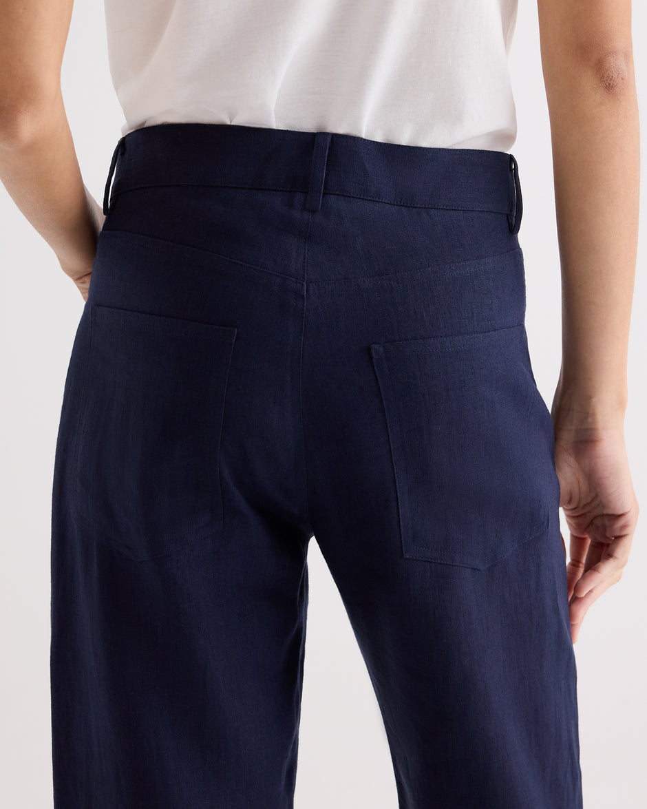 TWP Night sky Kent St Pant in Washed Linen view 5