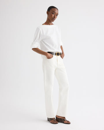 TWP White Kent St Jean in Denim view 2
