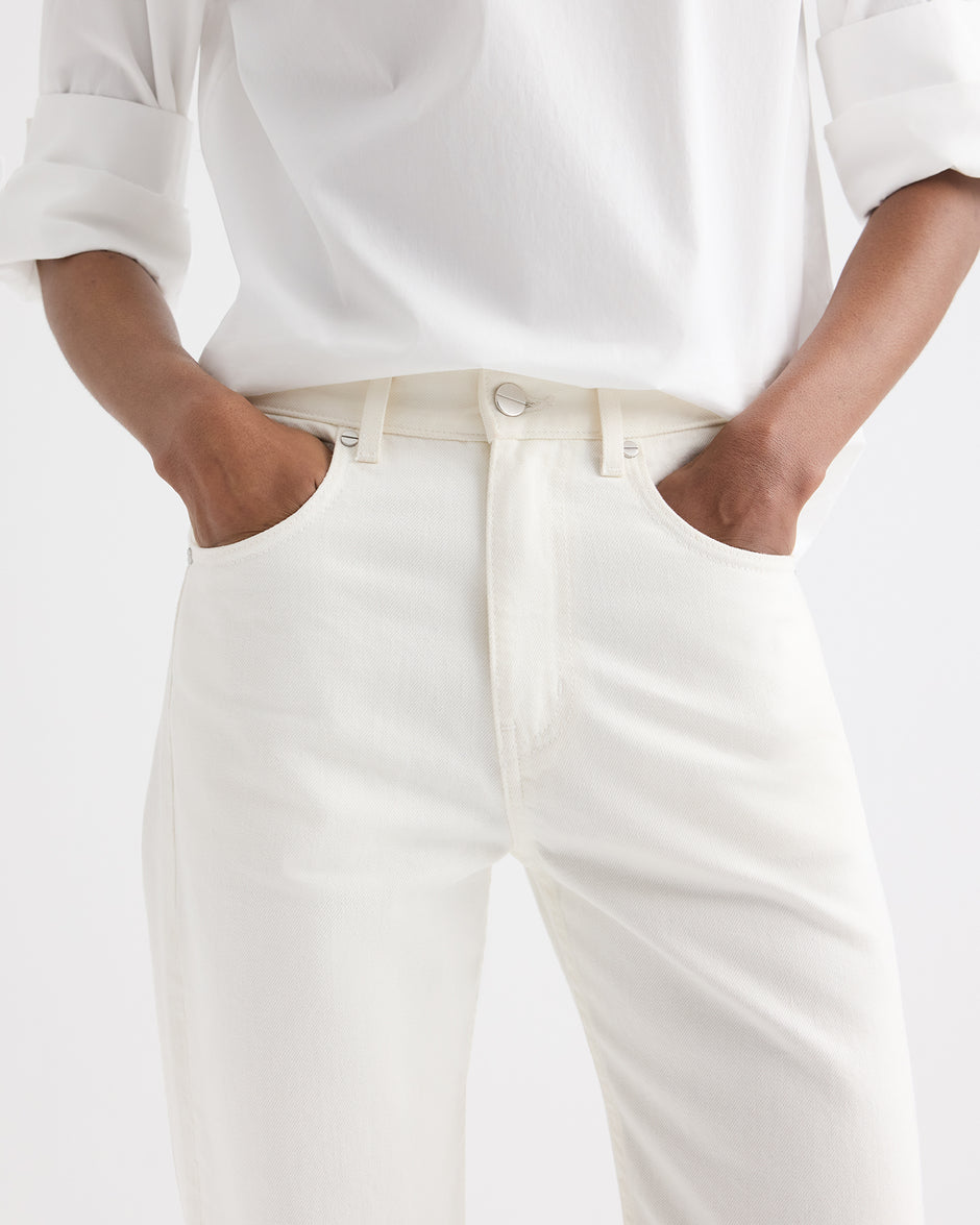 TWP White Kent St Jean in Denim view 3