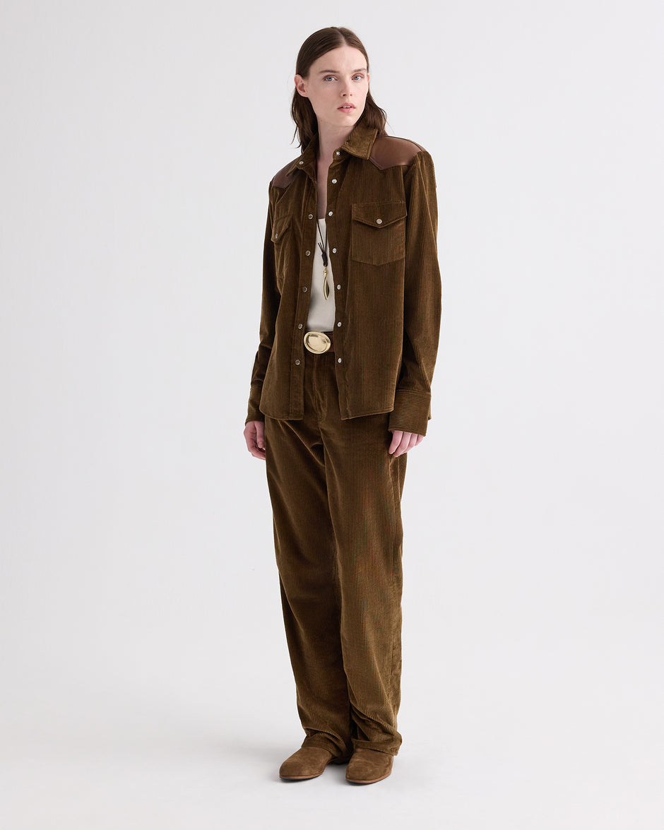 TWP Pinecone Kent St Pant in Torkel Corduroy view 1