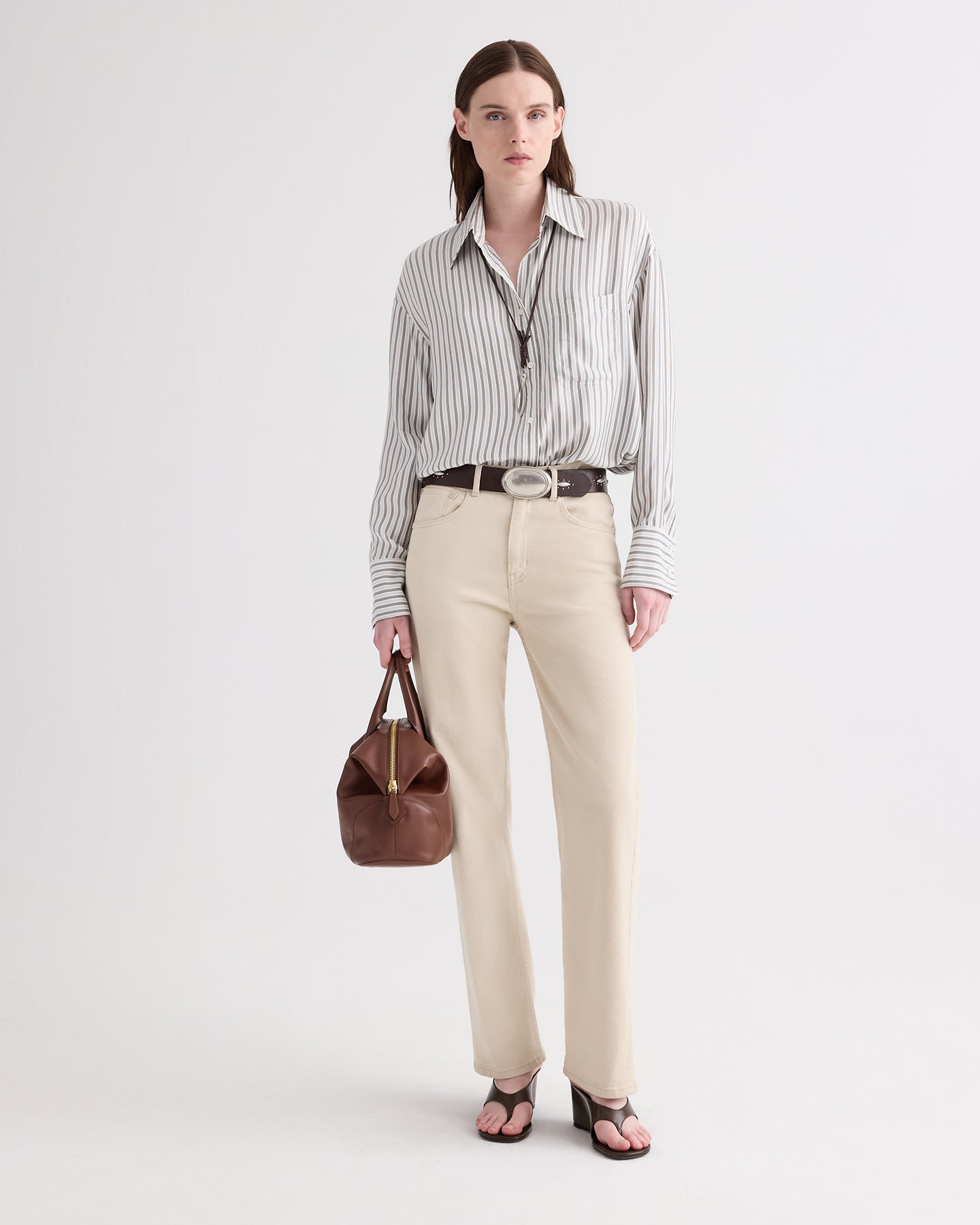 TWP Cognac Small Howard Bag in Leather view 2