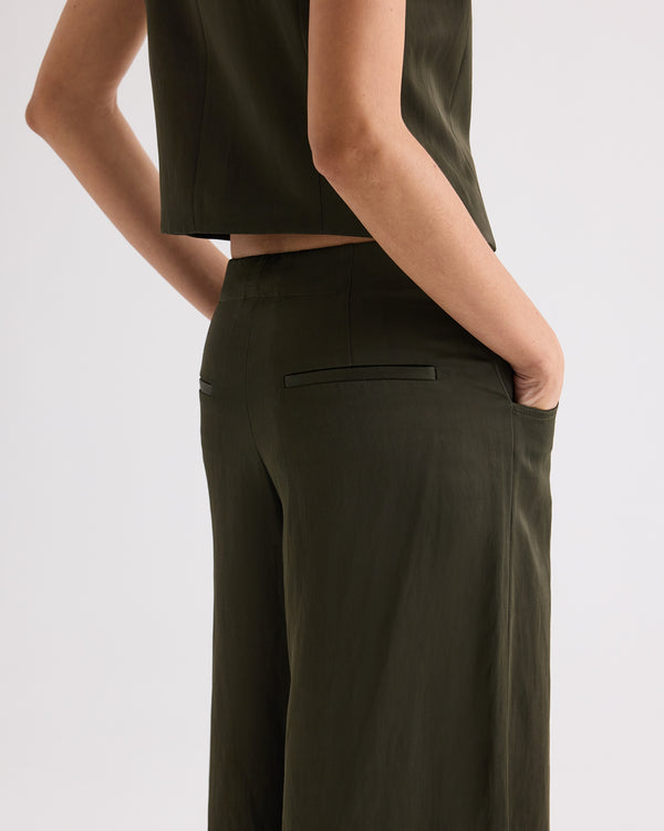 TWP Rosen Demie Pant in Coated Viscose Linen view 5
