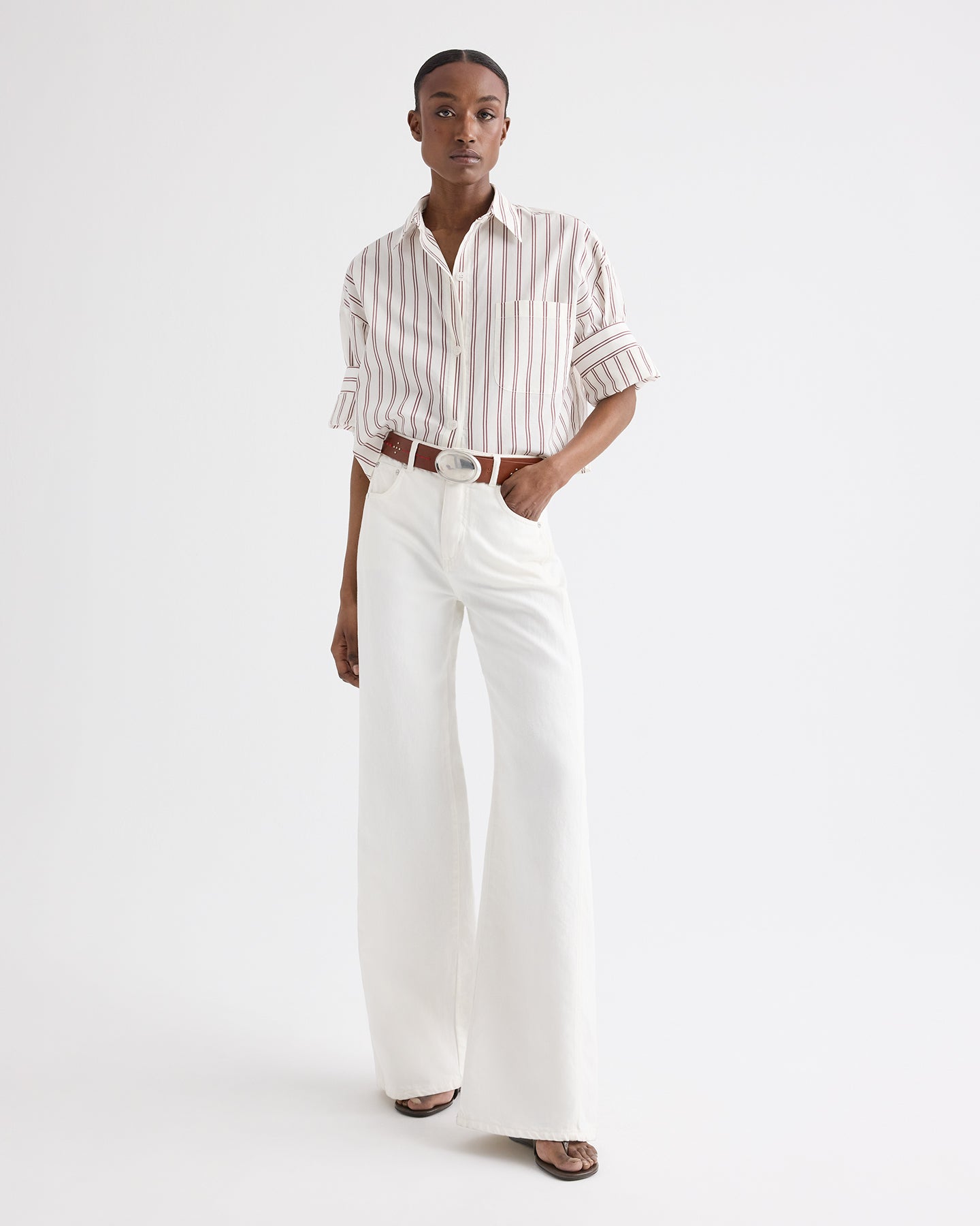 TWP White West 11th St Jean in Natural Denim view 2
