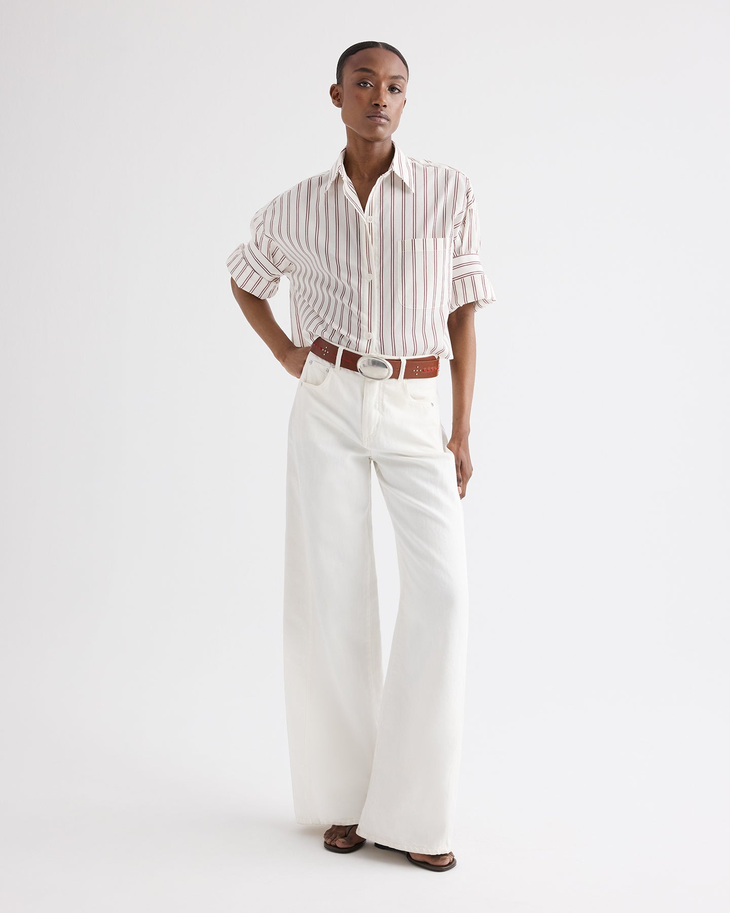 TWP White West 11th St Jean in Natural Denim view 3