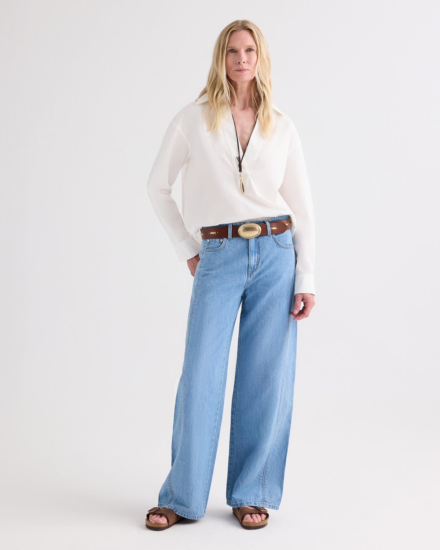 TWP Montauk West 11th St. Jean in Linen Cotton Denim view 2