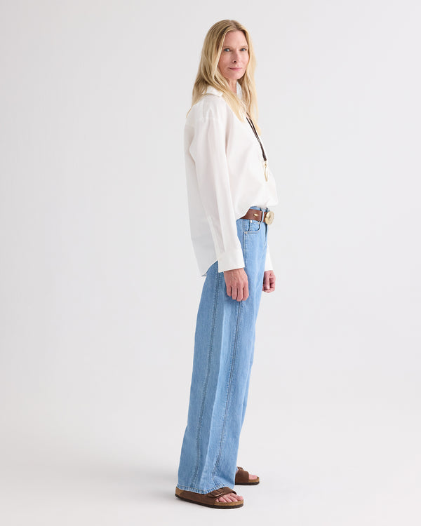 TWP Montauk West 11th St. Jean in Linen Cotton Denim view 4