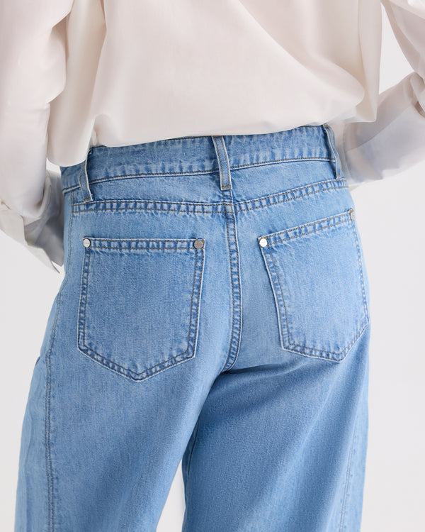 TWP Montauk West 11th St. Jean in Linen Cotton Denim view 5