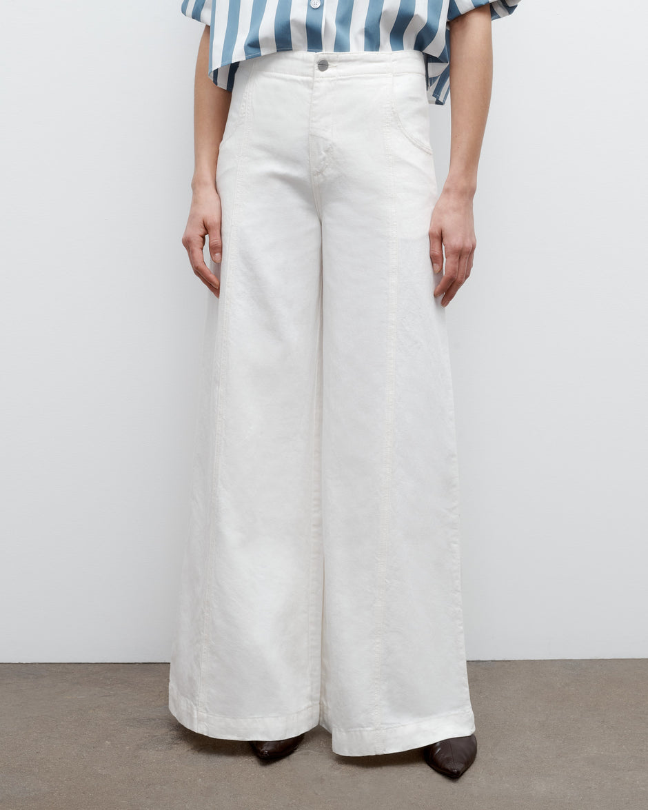 TWP White Dancing in the Dark Jean in Japanese Denim view 1