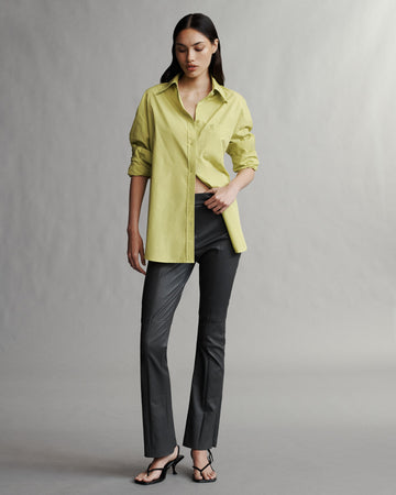 TWP Black oyster Skinny Love Pant in Stretch Leather view 6
