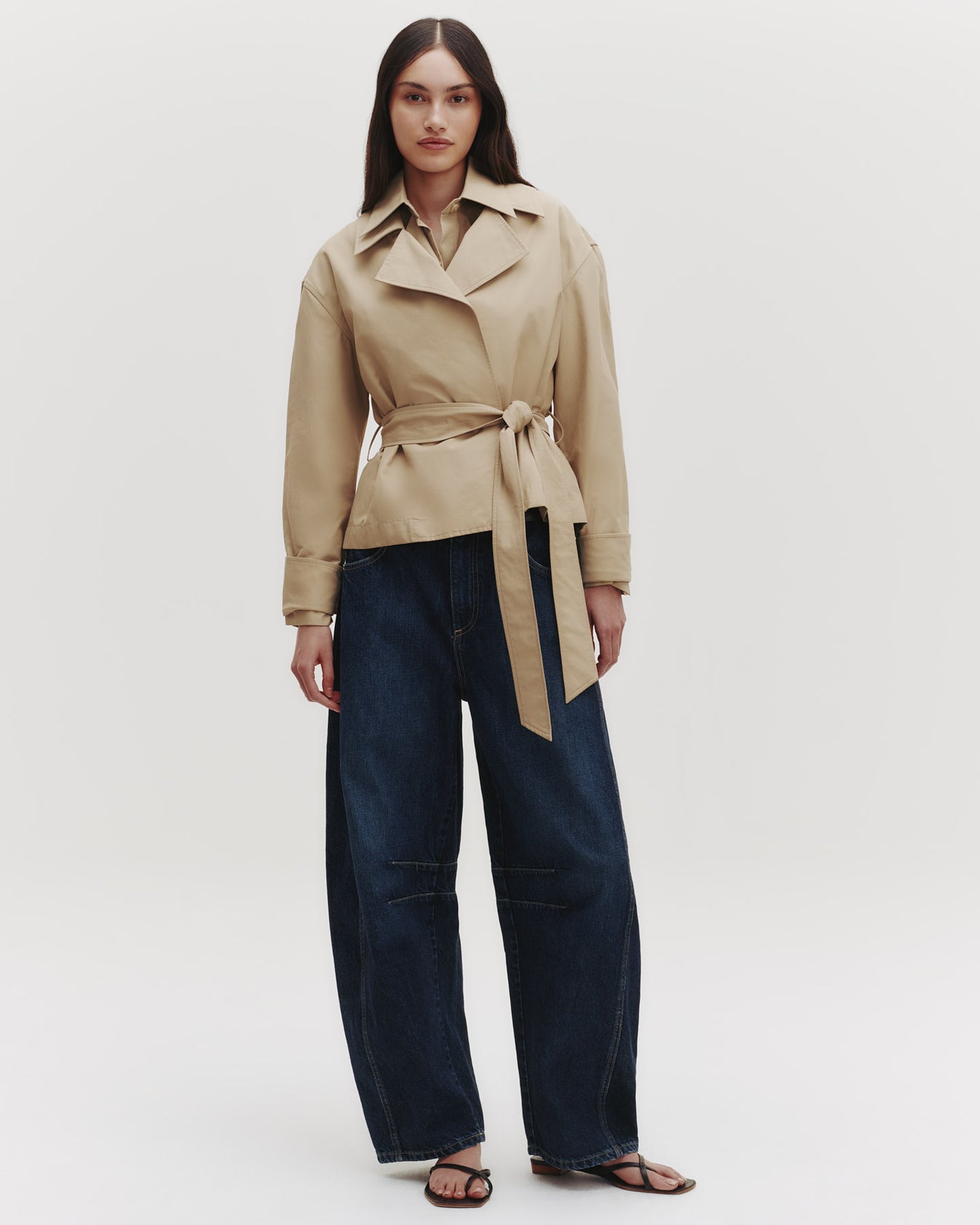 TWP Khaki Wrapped Up Jacket in Waterproof Canvas view 1